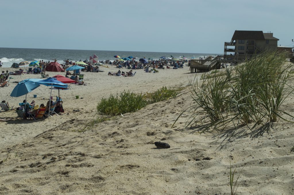 Temporary dune berms in Ortley Beach, Sept. 2, 2016. (Photo: Daniel Nee)