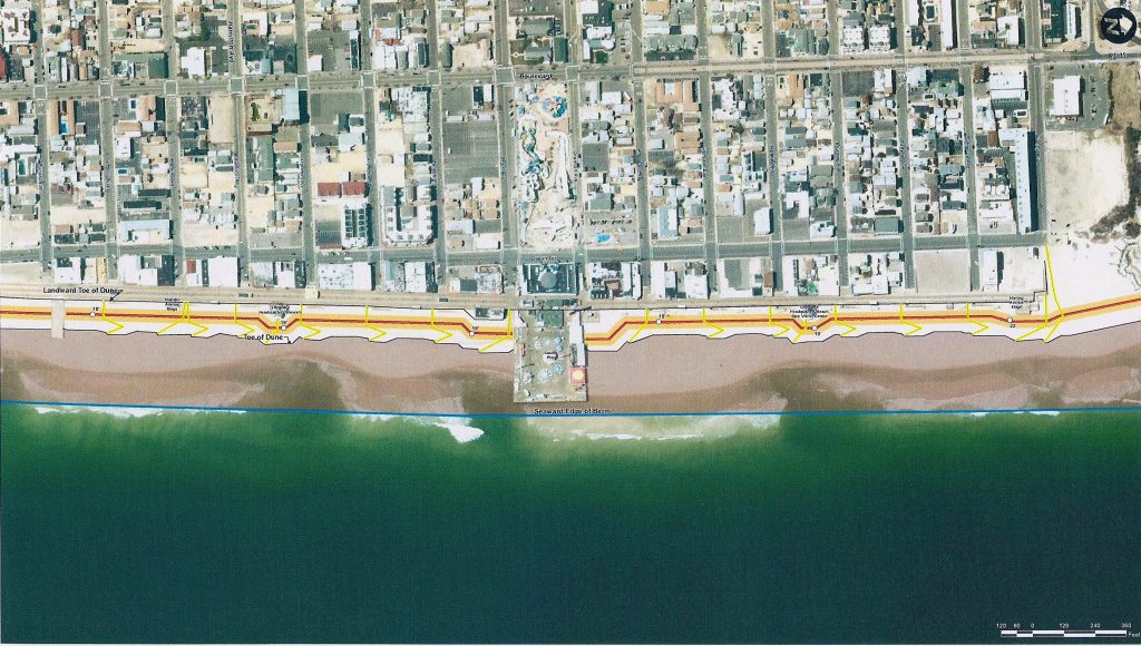 A wide, aerial view of what Seaside Heights beaches may look like after replenishment. (Credit: Borough of Seaside Heights)