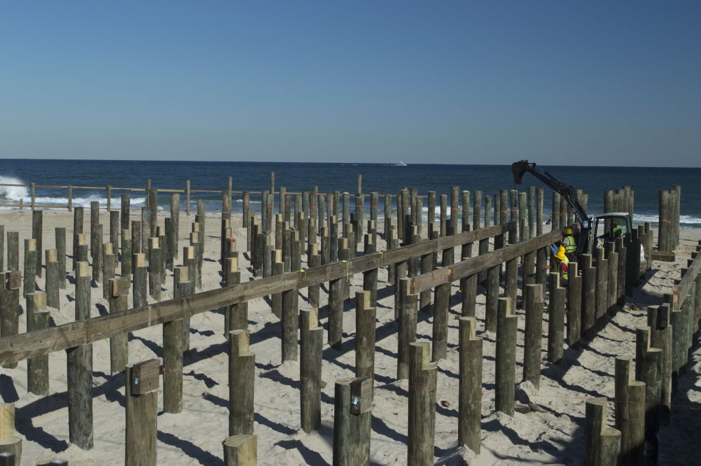 Construction on the expansion of Casino Pier, mid-October, 2016. (Photo: Daniel Nee)