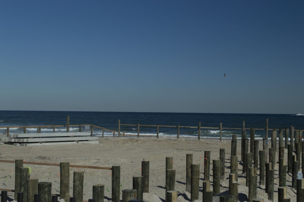 Construction on the expansion of Casino Pier, mid-October, 2016. (Photo: Daniel Nee)