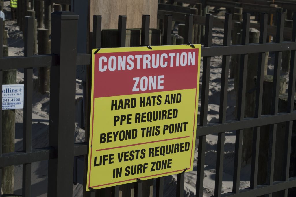 Construction on the expansion of Casino Pier, mid-October, 2016. (Photo: Daniel Nee)