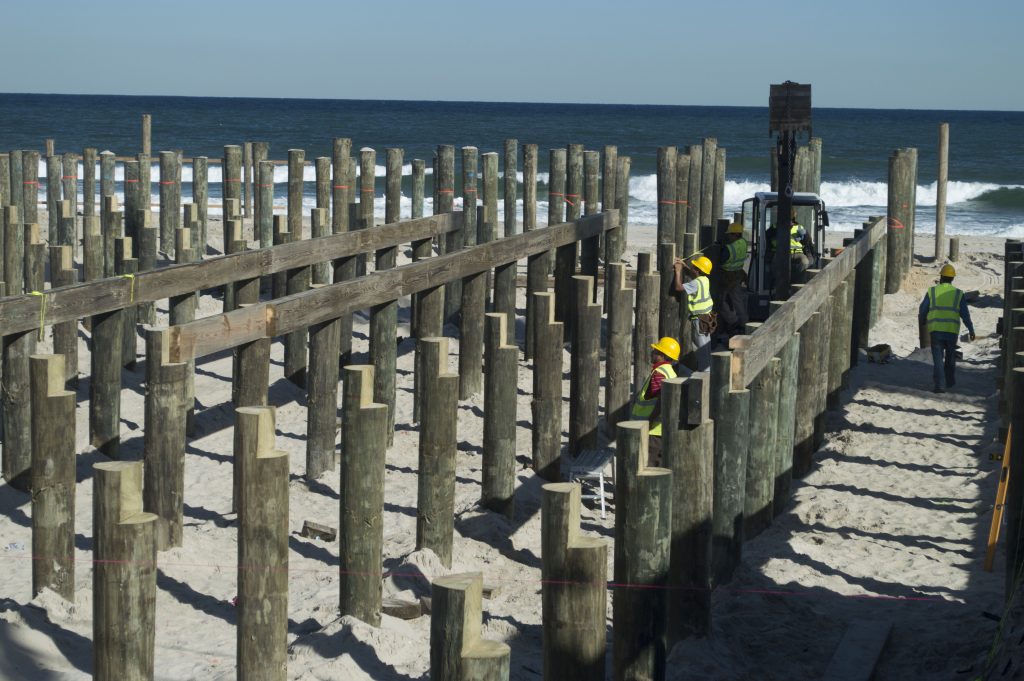 Construction on the expansion of Casino Pier, mid-October, 2016. (Photo: Daniel Nee)