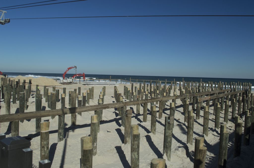 Construction on the expansion of Casino Pier, mid-October, 2016. (Photo: Daniel Nee)