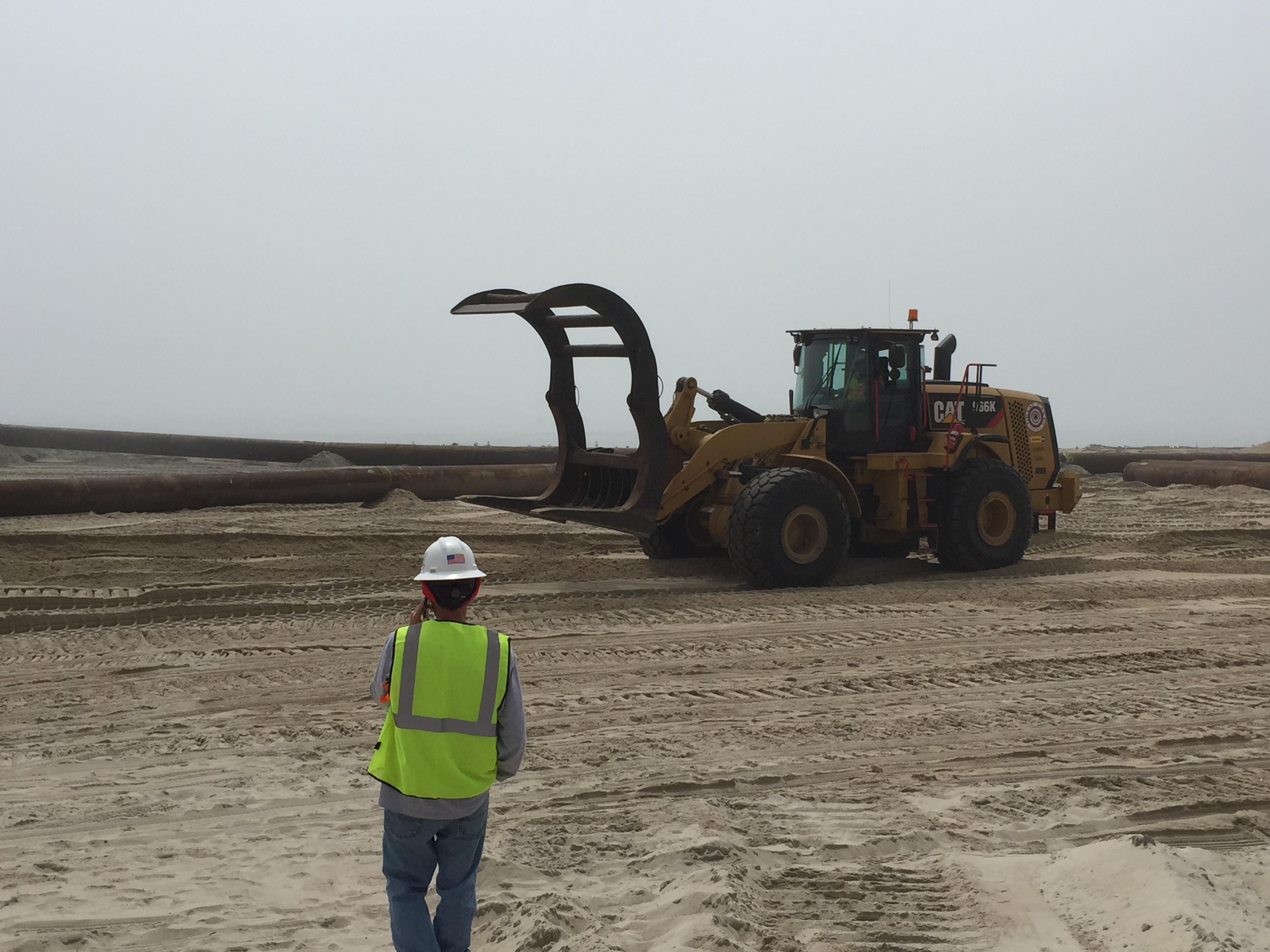 Beach replenishment commences in Ship Bottom, N.J., May 7, 2015. (Photo: Daniel Nee)