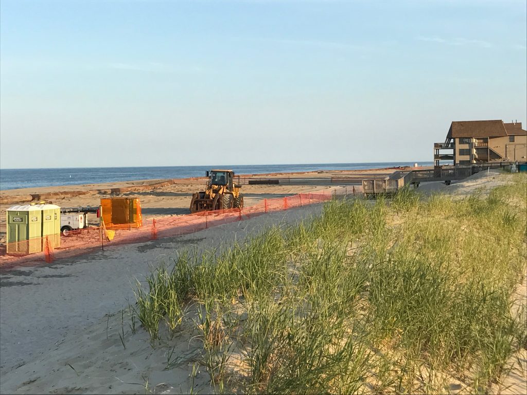 Beach replenishment in Ortley Beach, N.J., as of June 14, 2017. (Photo: Daniel Nee)
