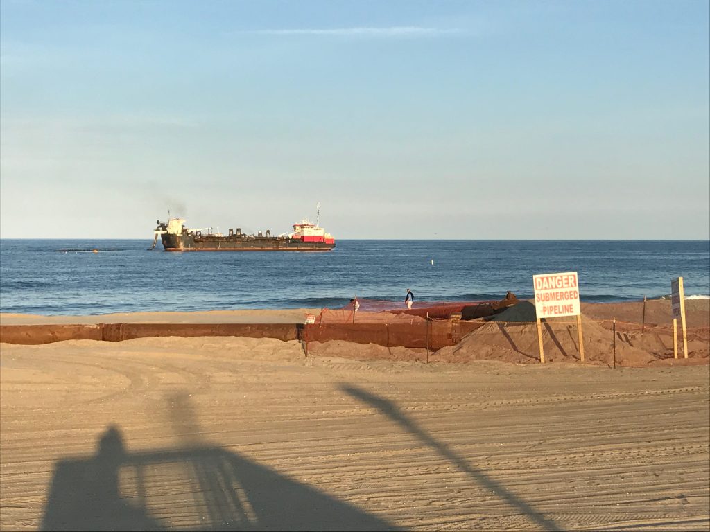 Beach replenishment in Ortley Beach, N.J., as of June 14, 2017. (Photo: Daniel Nee)
