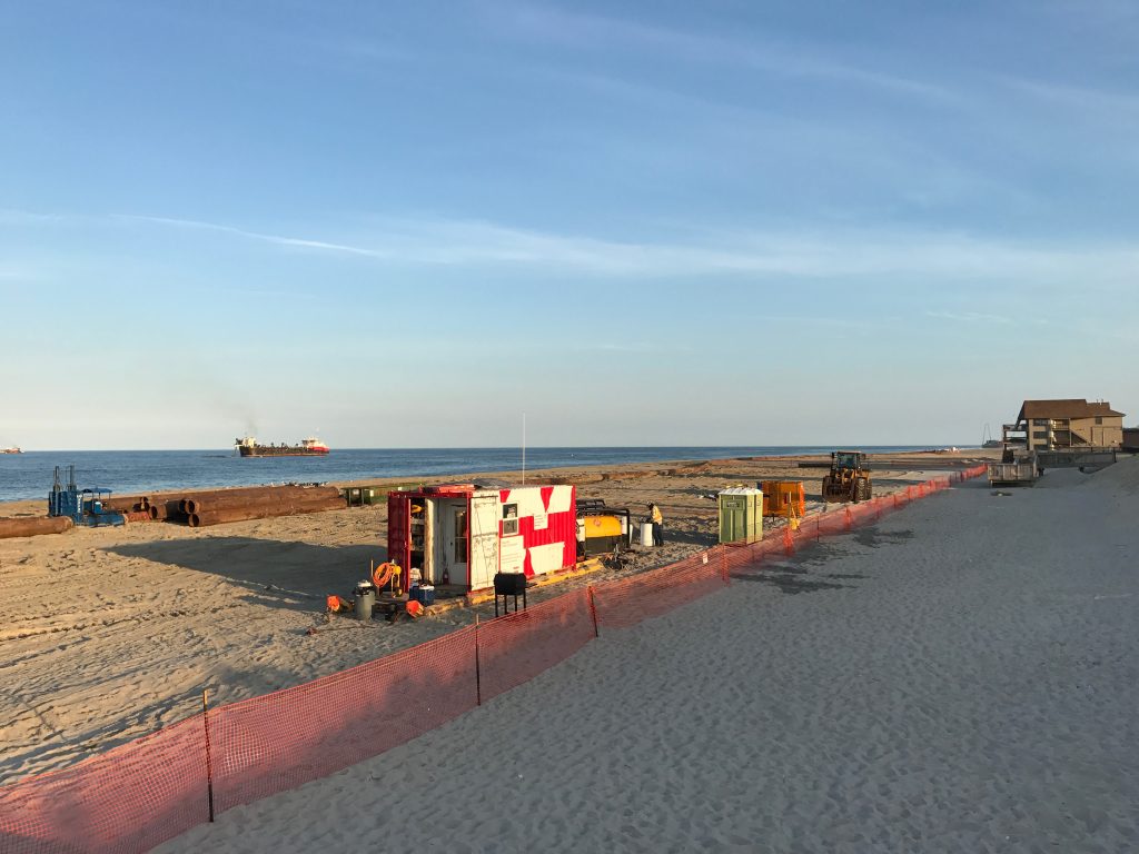 Beach replenishment in Ortley Beach, N.J., as of June 14, 2017. (Photo: Daniel Nee)