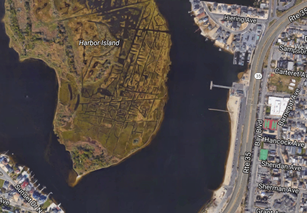 The Seaside Heights bay beach area, Sunset Beach. (Credit: Google Maps)