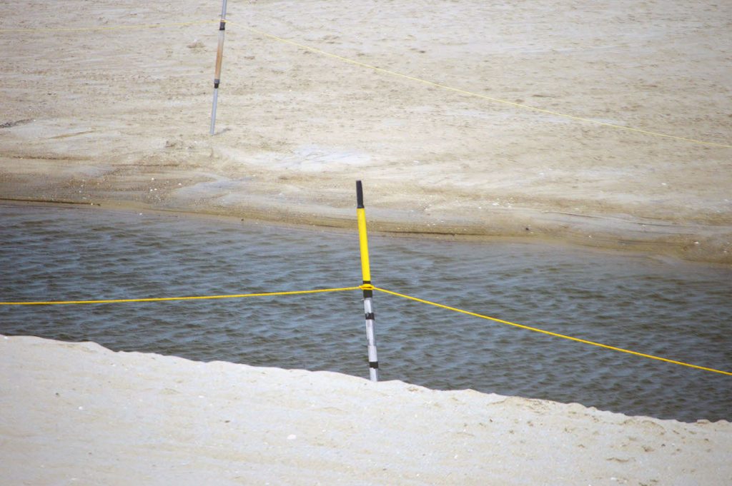 A tidal pool that formed in Lavallette during July 2017 at Elizabeth Avenue. (Photo: Daniel Nee)