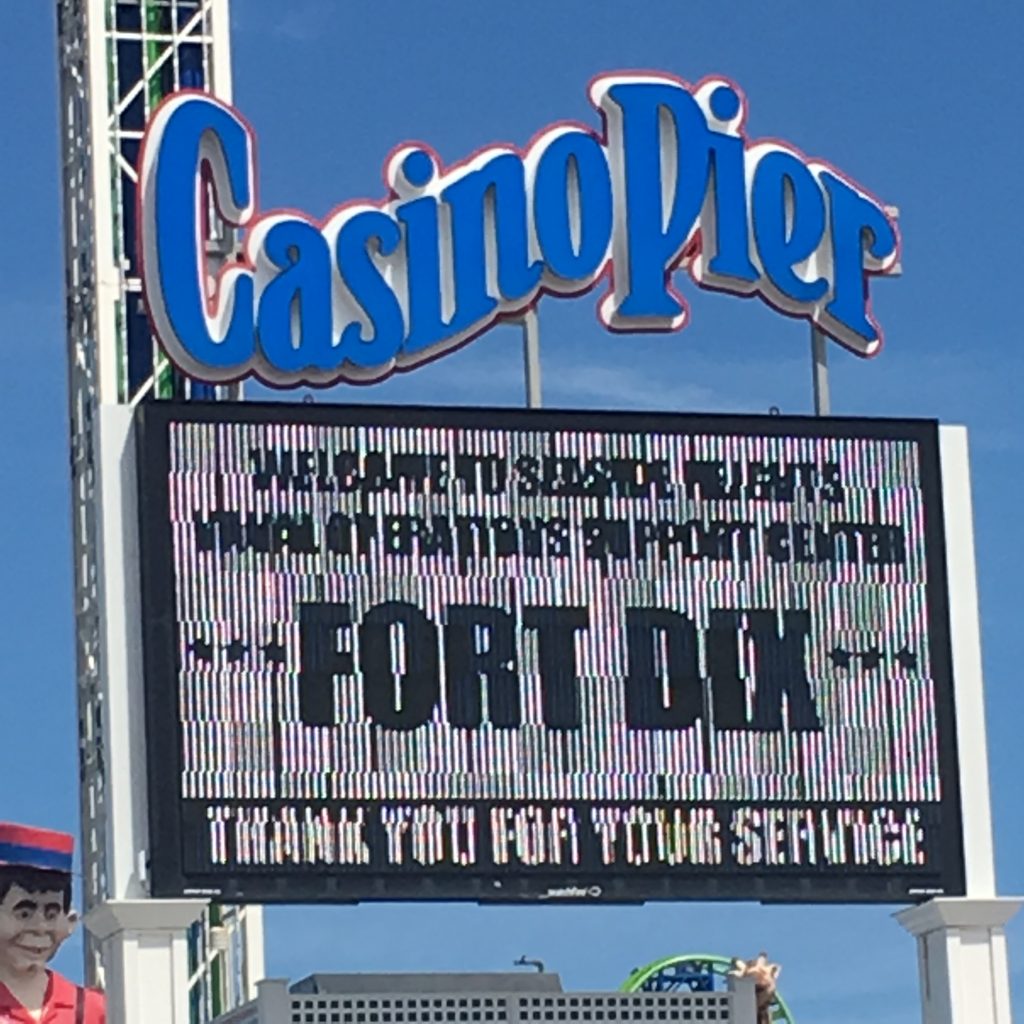 Service members and their families from Joint Base MDL in Seaside Heights, Sept. 1, 2017. (Photo: Daniel Nee)