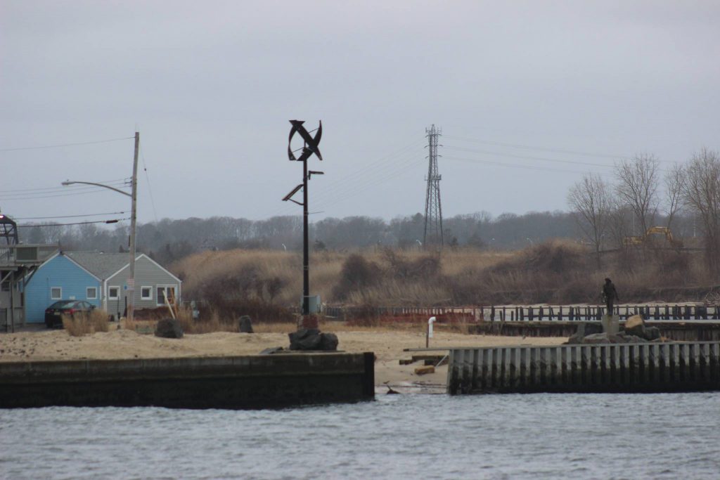 Missing bulkheading at Manasquan Inlet (Photo: Barnegat Bay Island/ Facebook)