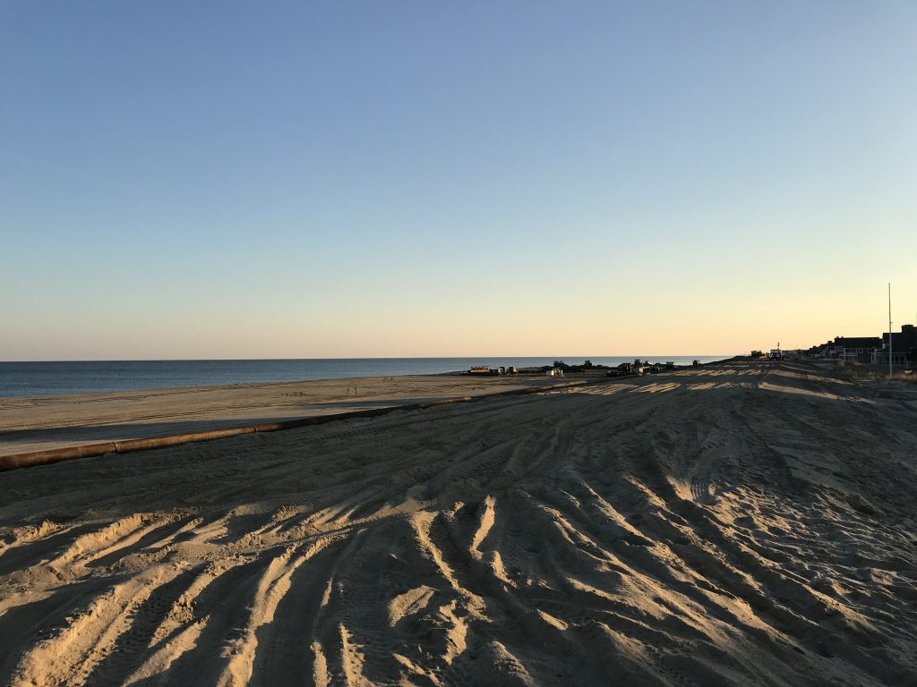 Beach replenishment work in Mantoloking, N.J., Nov. 27, 2017. (Photo: Daniel Nee)