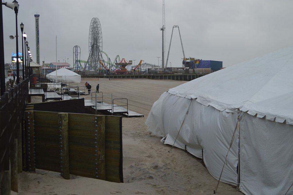 Preparations for the 2018 Seaside Heights Polar Plunge. (Photo: Daniel Nee)