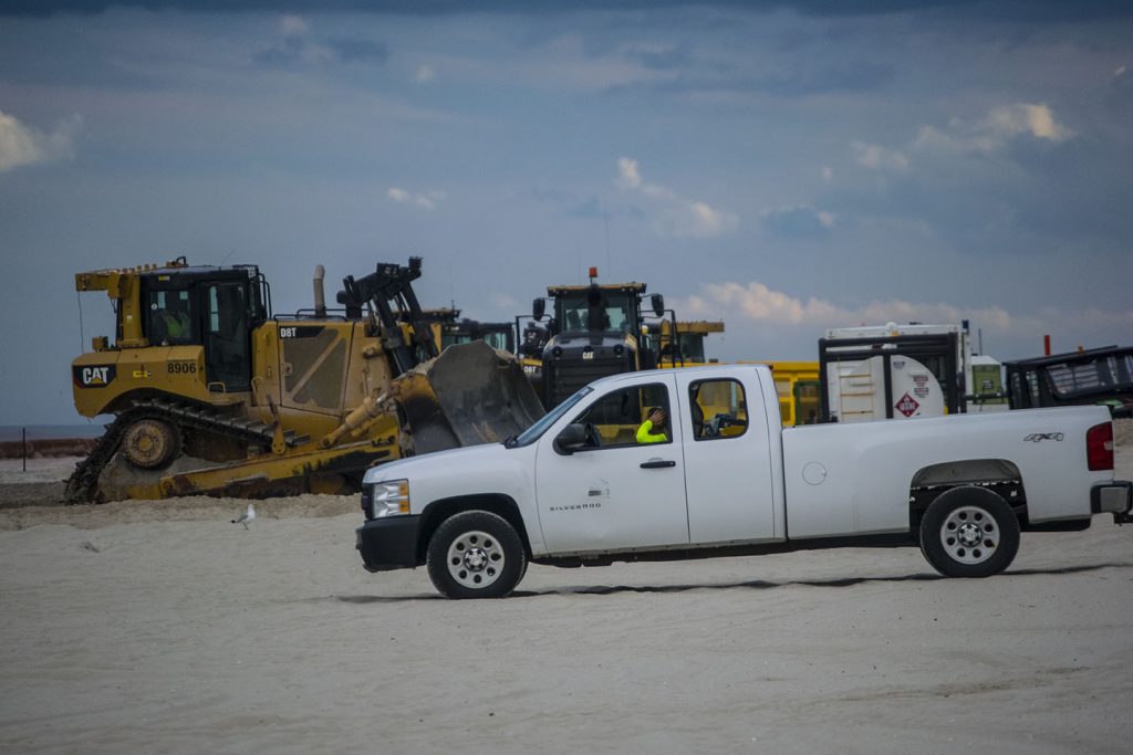 Beach replenishment in Seaside Park, N.J., Aug. 2018. (Photo: Daniel Nee)
