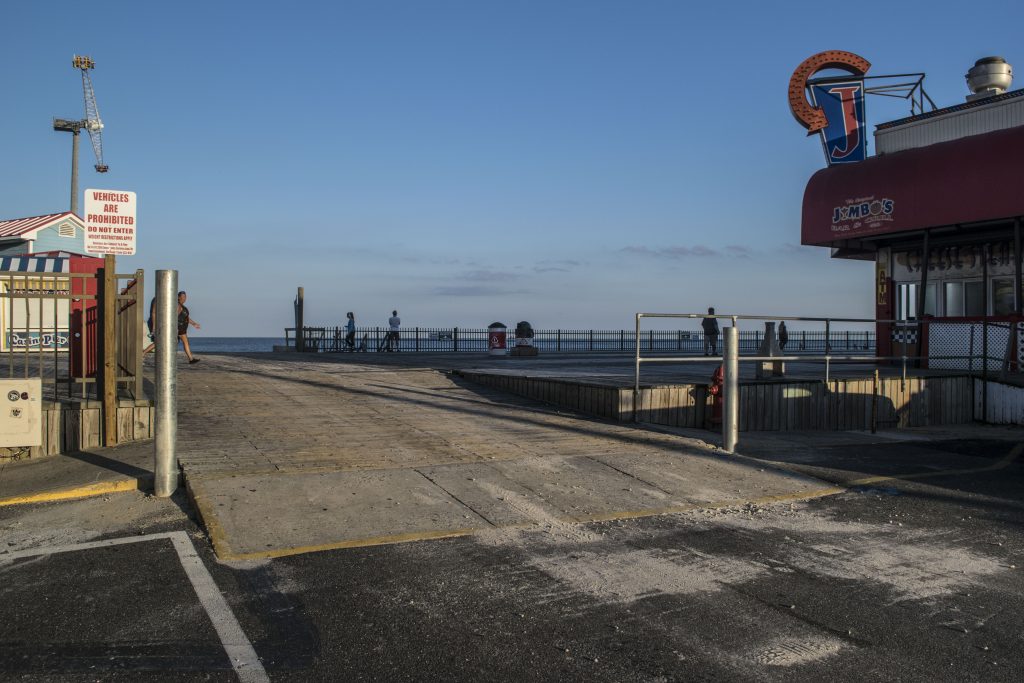 A vehicle entrance along the Seaside Heights boardwalk. (Photo: Daniel Nee)