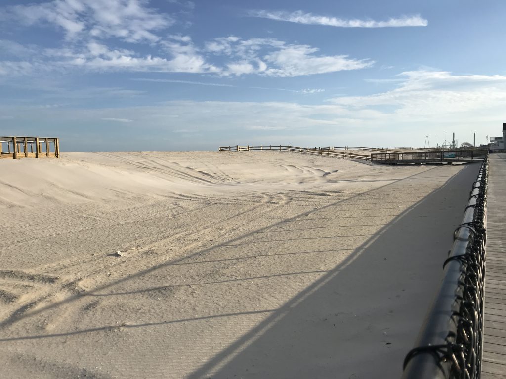 The replenished oceanfront in Ortley Beach following a nor'easter, Oct. 31, 2018. (Photo: Daniel Nee)