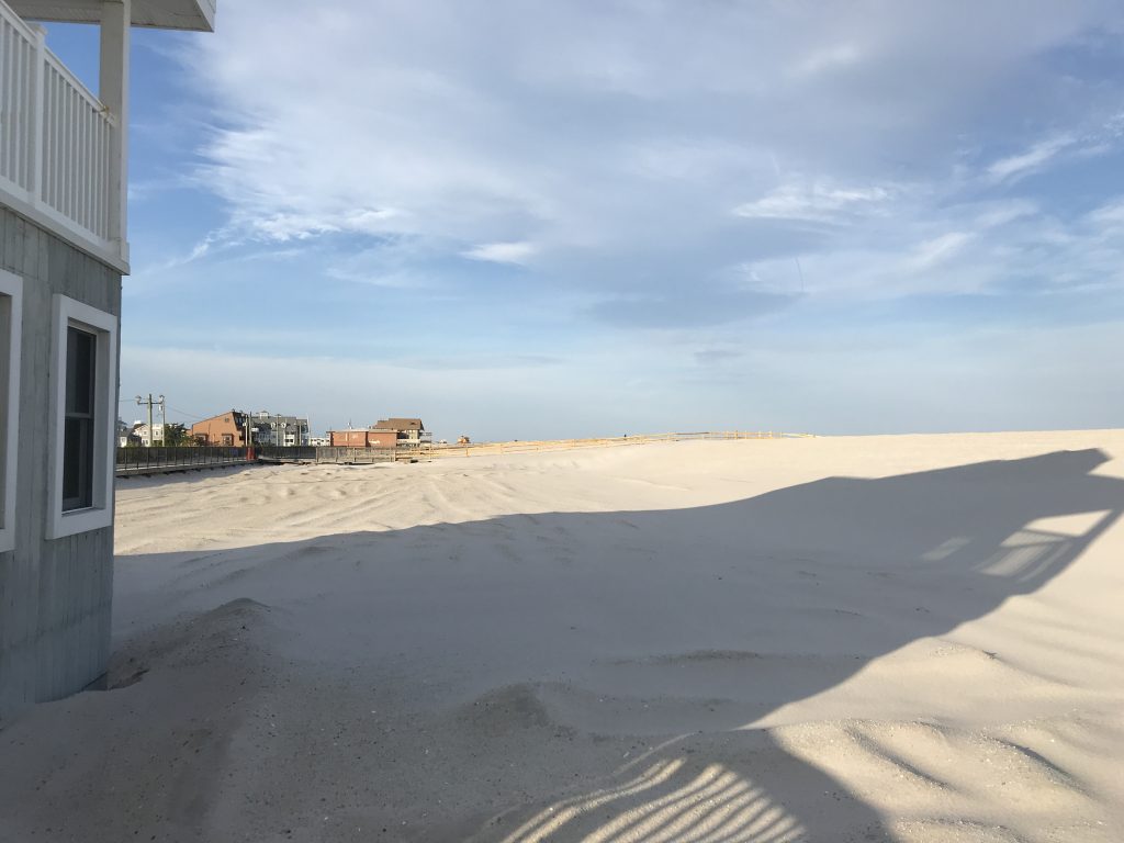 The replenished oceanfront in Ortley Beach following a nor'easter, Oct. 31, 2018. (Photo: Daniel Nee)