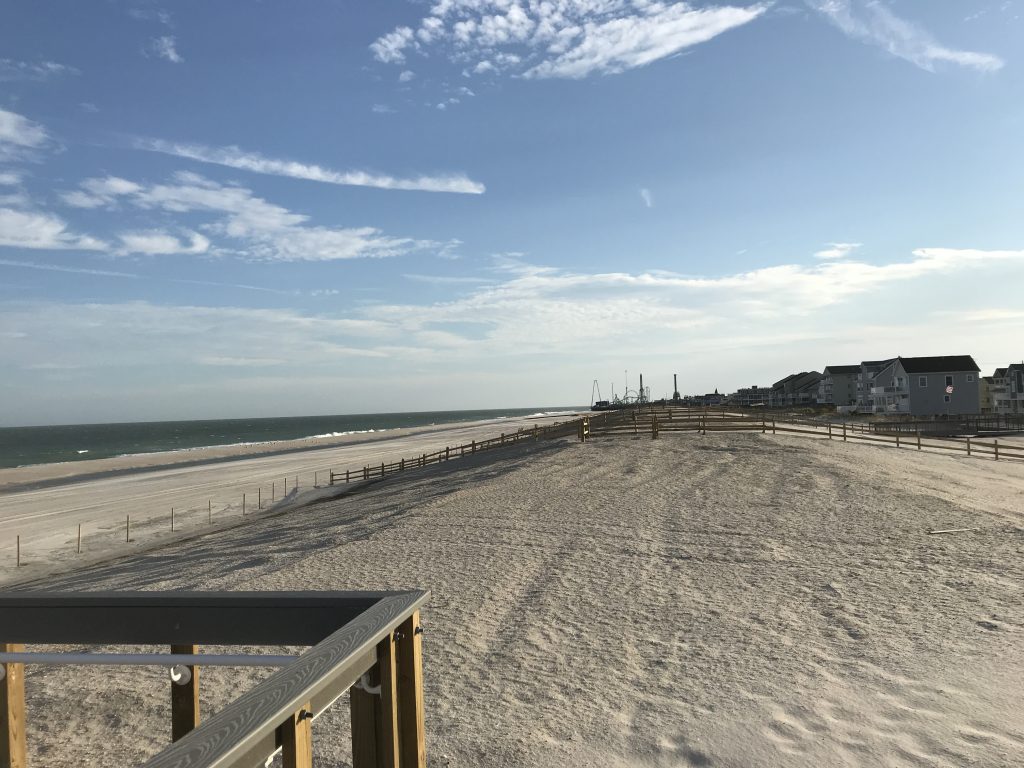 The replenished oceanfront in Ortley Beach following a nor'easter, Oct. 31, 2018. (Photo: Daniel Nee)