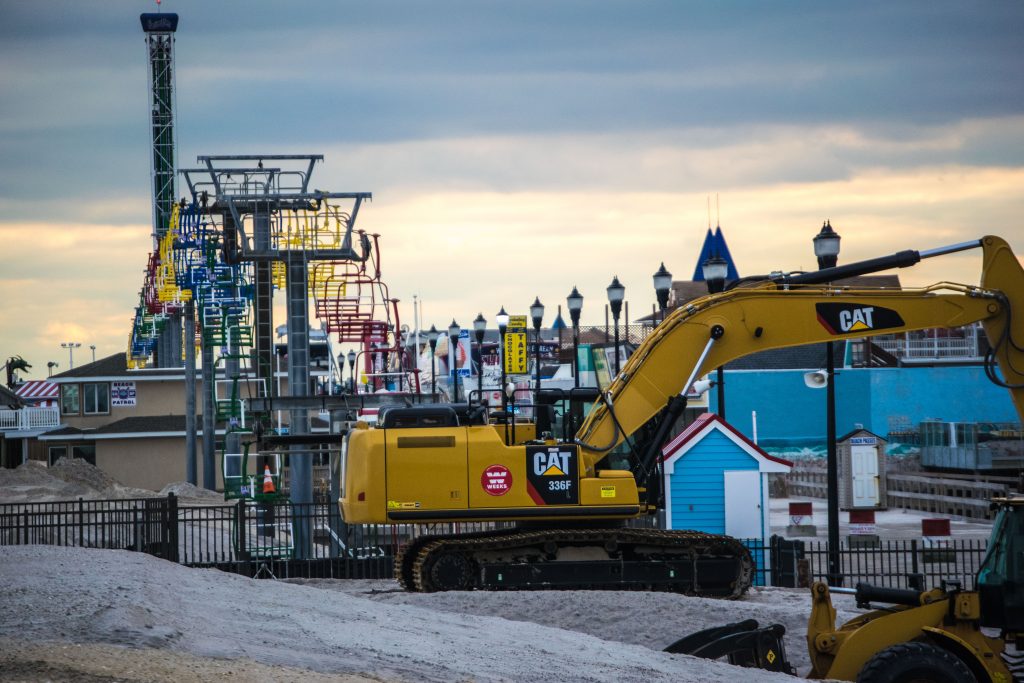 Beach replenishment begins in Seaside Heights, N.J., Nov. 19, 2018. (Photo: Daniel Nee)