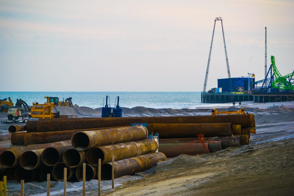 Beach replenishment begins in Seaside Heights, N.J., Nov. 19, 2018. (Photo: Daniel Nee)