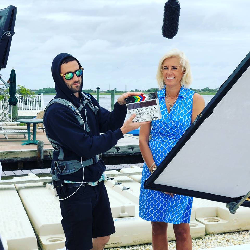 Local Realtor Lisa Temple, filming an episode of HGTV's 'Beachfront Bargain Hunt.' (Photo: Lisa Temple)