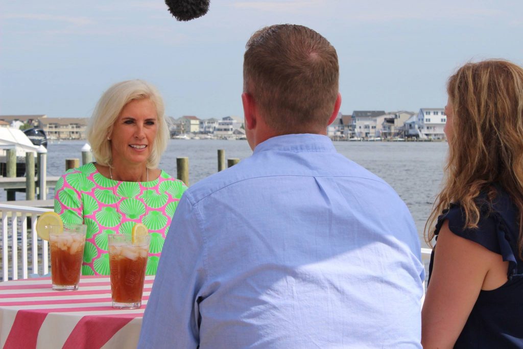 Local Realtor Lisa Temple, filming an episode of HGTV's 'Beachfront Bargain Hunt.' (Photo: Lisa Temple)