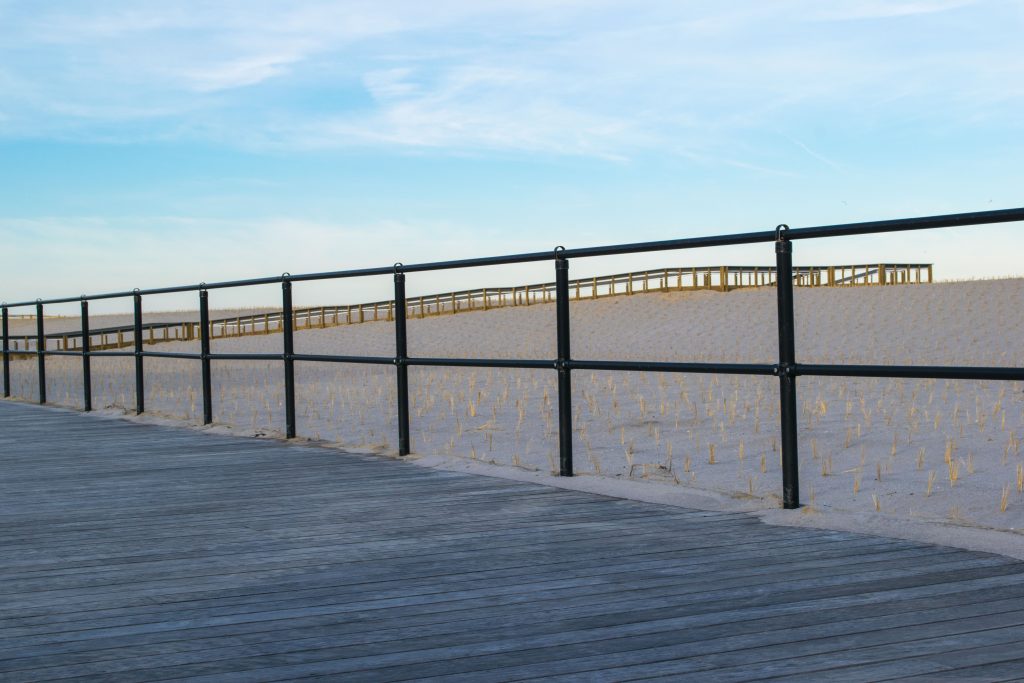 Dune grass plantings and progress on building access on replenished beaches island-wide, Feb. 2019. (Photo: Daniel Nee)