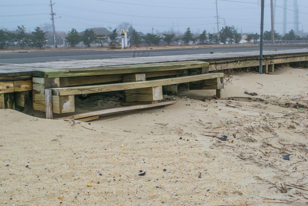 The current access point for Sunset Beach in Seaside Heights, Feb. 6, 2019. (Photo: Daniel Nee)