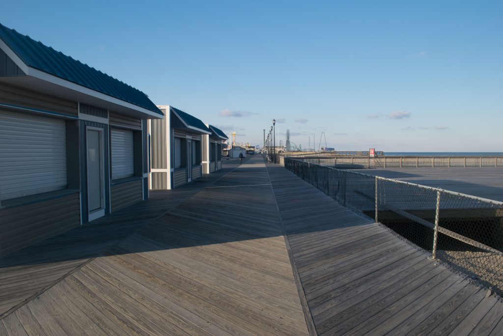 The future site of a major beach club in Seaside Heights near Dupont Avenue, March 2019. (Photo: Daniel Nee)
