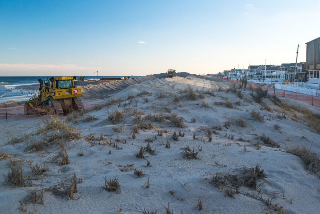 Lavallette's oceanfront under construction, March 4, 2019. (Photo: Daniel Nee)