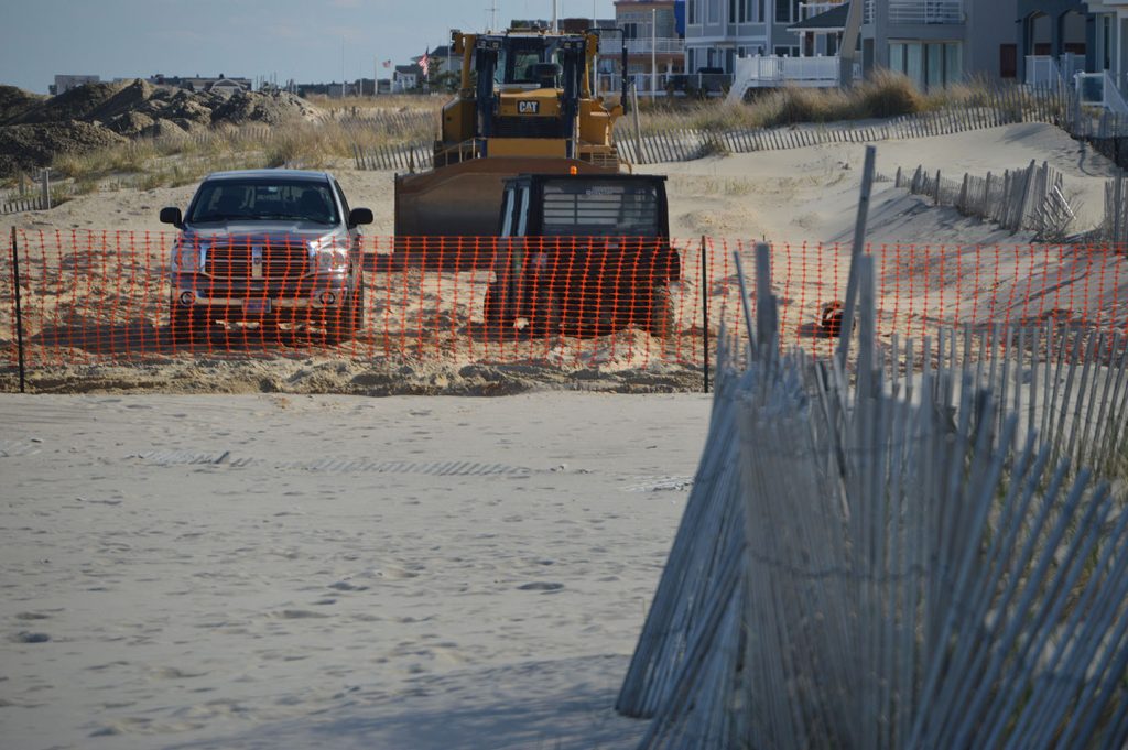 Beach replenishment begins in Point Pleasant Beach, NJ, April 10, 2019. (Photo: Daniel Nee)