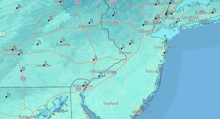 Expected snowfall through Dec. 12, 2019. (Credit: NWS)
