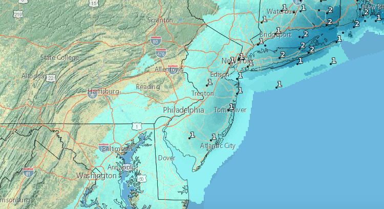 Expected snow totals for Dec. 11, 2019. (Credit: NWS)