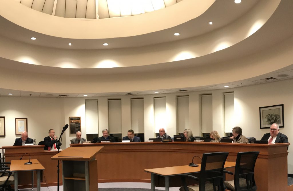 Lavallette borough council members in session, Jan. 2020. (Photo: Daniel Nee)