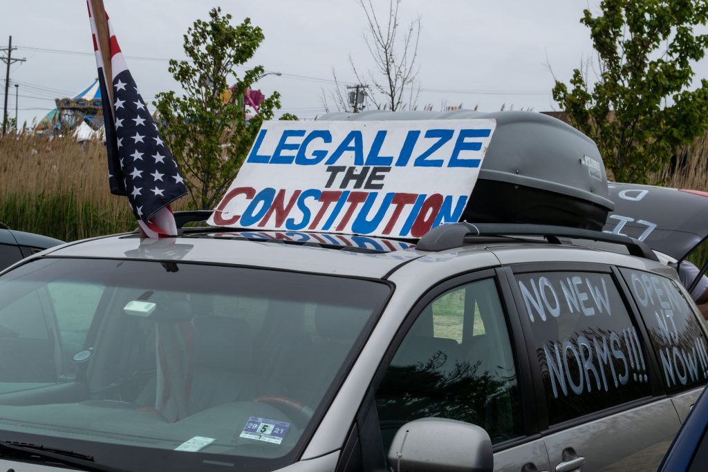 A 'Reopen NJ' rally is held in Point Pleasant Beach, May 25, 2020. (Photo: Daniel Nee)