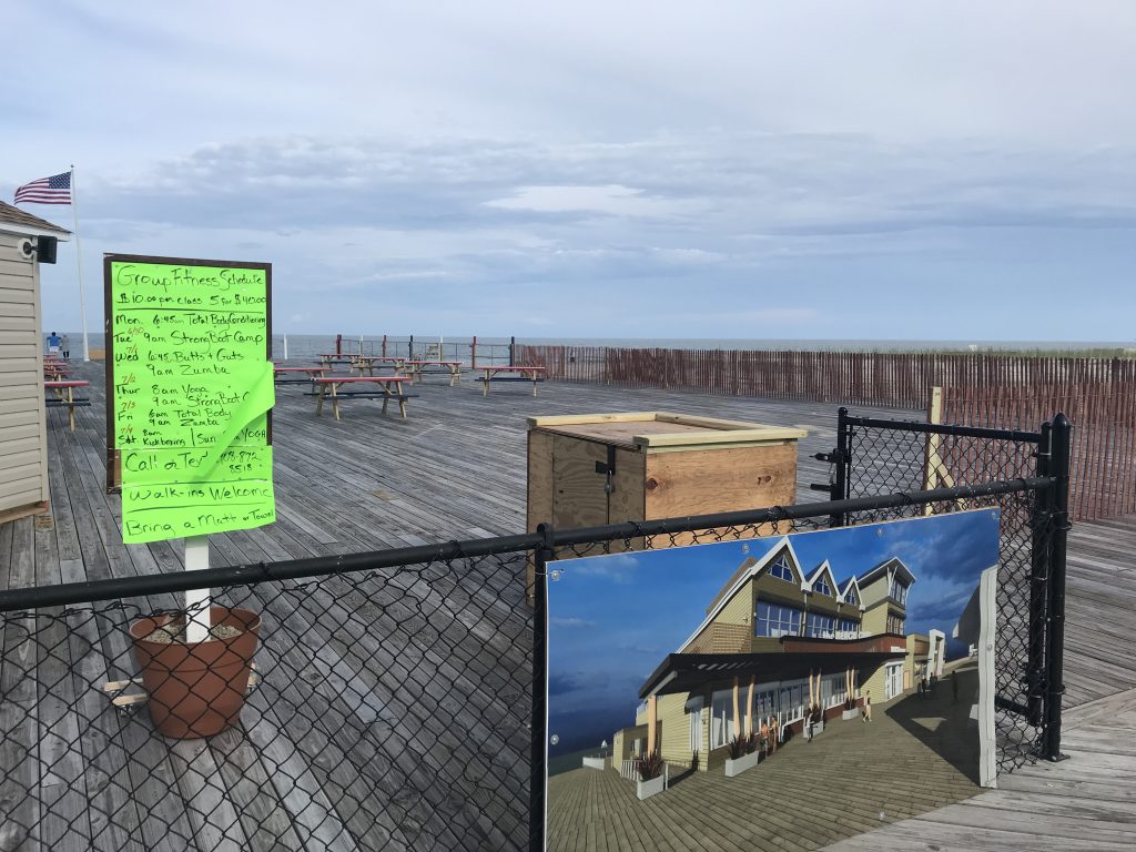 The future site of a beach and pool club at Dupont Avenue in Seaside Heights, July 2020. (Photo: Daniel Nee)