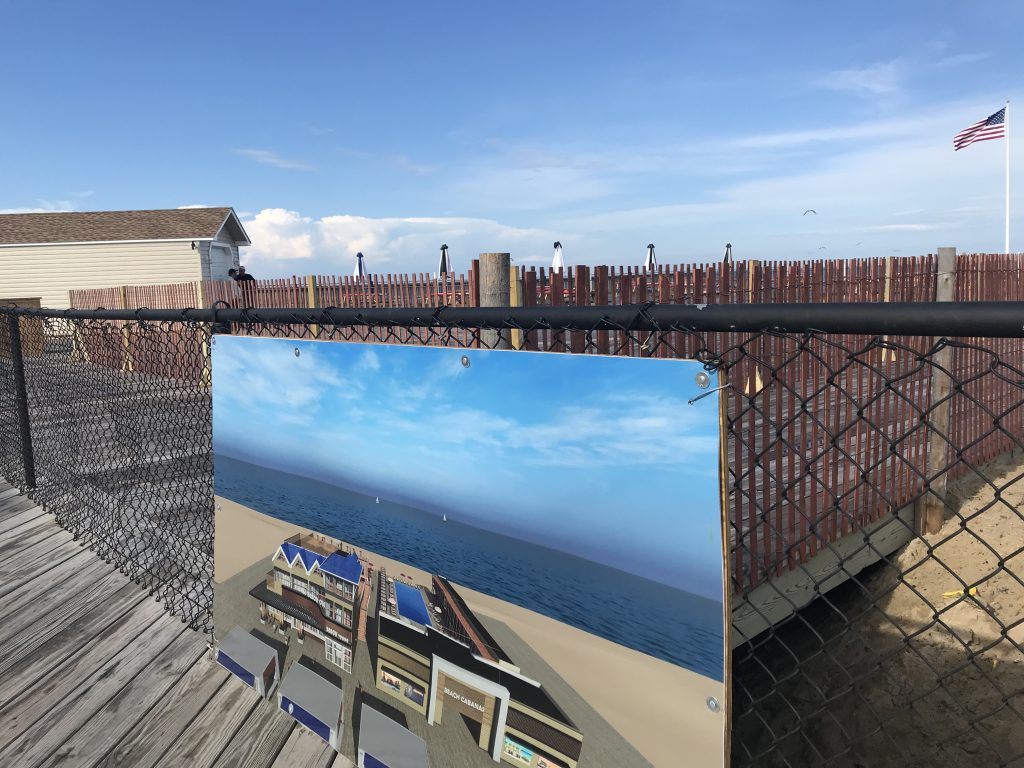 The future site of a beach and pool club at Dupont Avenue in Seaside Heights, July 2020. (Photo: Daniel Nee)