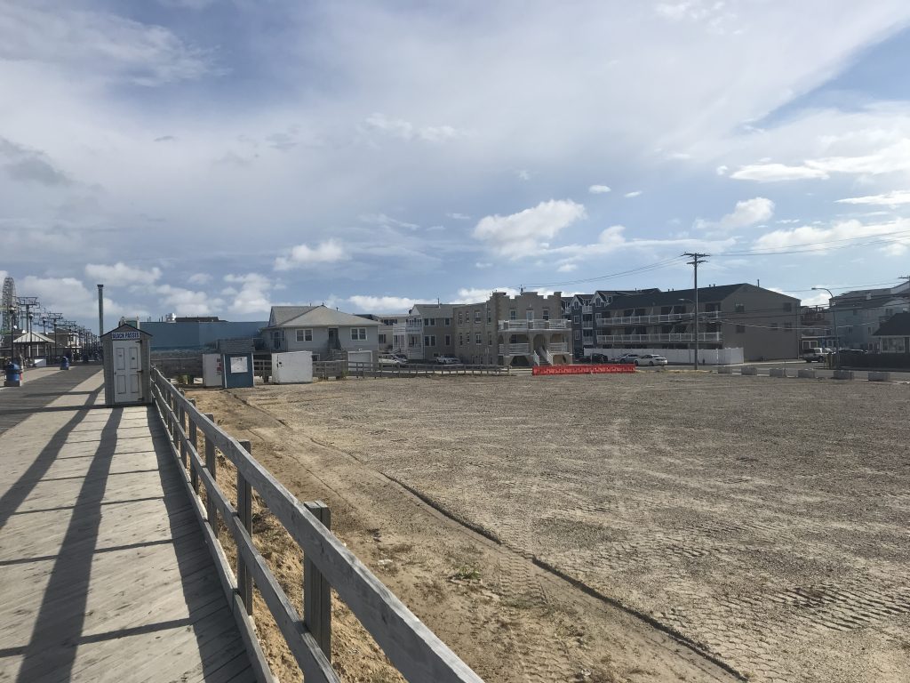 The future home of Seaside Heights' Dentzel-Looff carousel along the boardwalk, July 2020. (Photo: Daniel Nee)