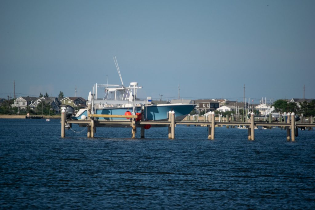 A dock more than 300-feet long is leading to legal action in Lavallette. (Photo: Daniel Nee)