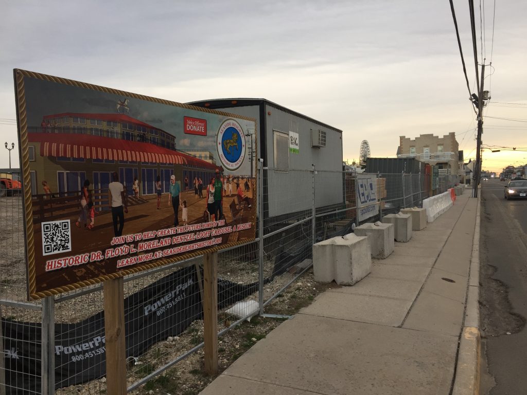 Construction underway at the future home of Seaside Heights' historic carousel, Nov. 2020. (Photo: Daniel Nee)