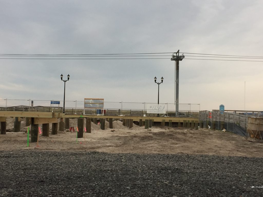 Construction underway at the future home of Seaside Heights' historic carousel, Nov. 2020. (Photo: Daniel Nee)