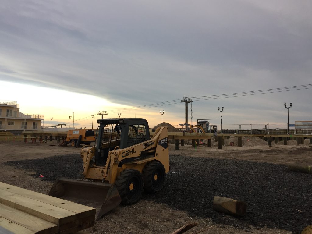 Construction underway at the future home of Seaside Heights' historic carousel, Nov. 2020. (Photo: Daniel Nee)