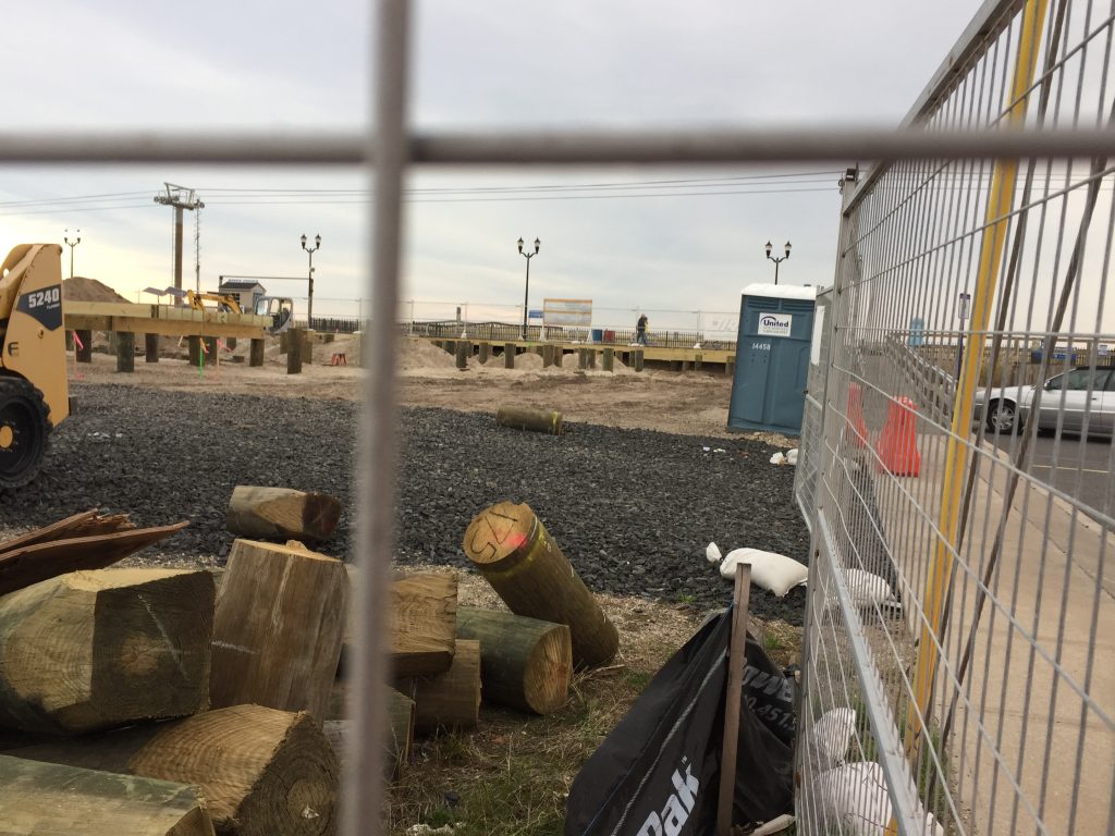 Construction underway at the future home of Seaside Heights' historic carousel, Nov. 2020. (Photo: Daniel Nee)