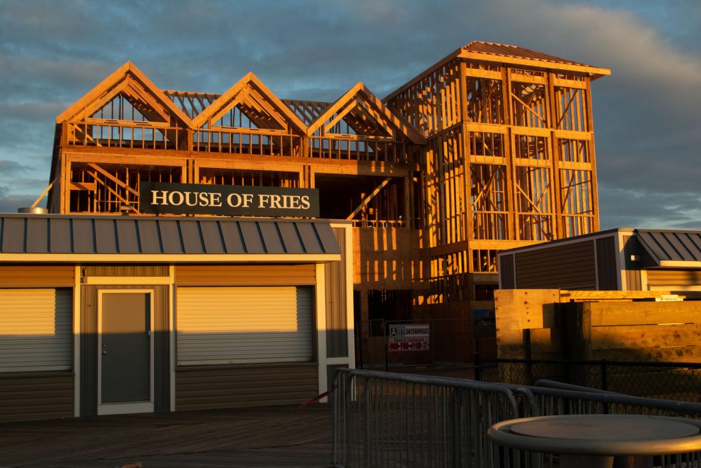 Construction begins on a beach club and entertainment complex in Seaside Heights, Dec. 2020. (Photo: Daniel Nee)