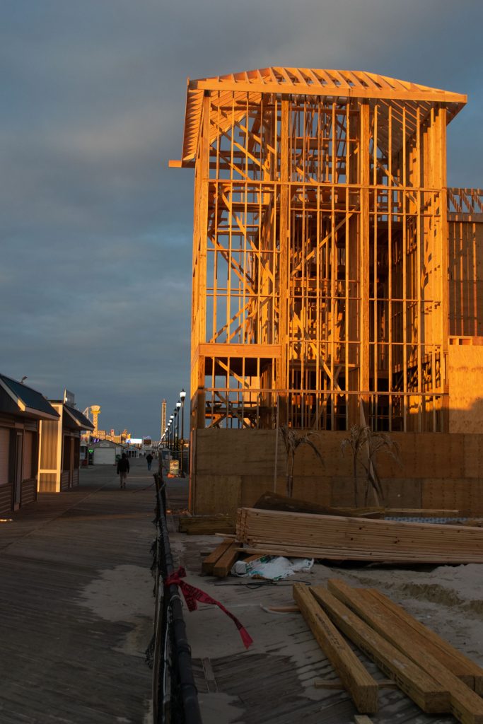 Construction begins on a beach club and entertainment complex in Seaside Heights, Dec. 2020. (Photo: Daniel Nee)
