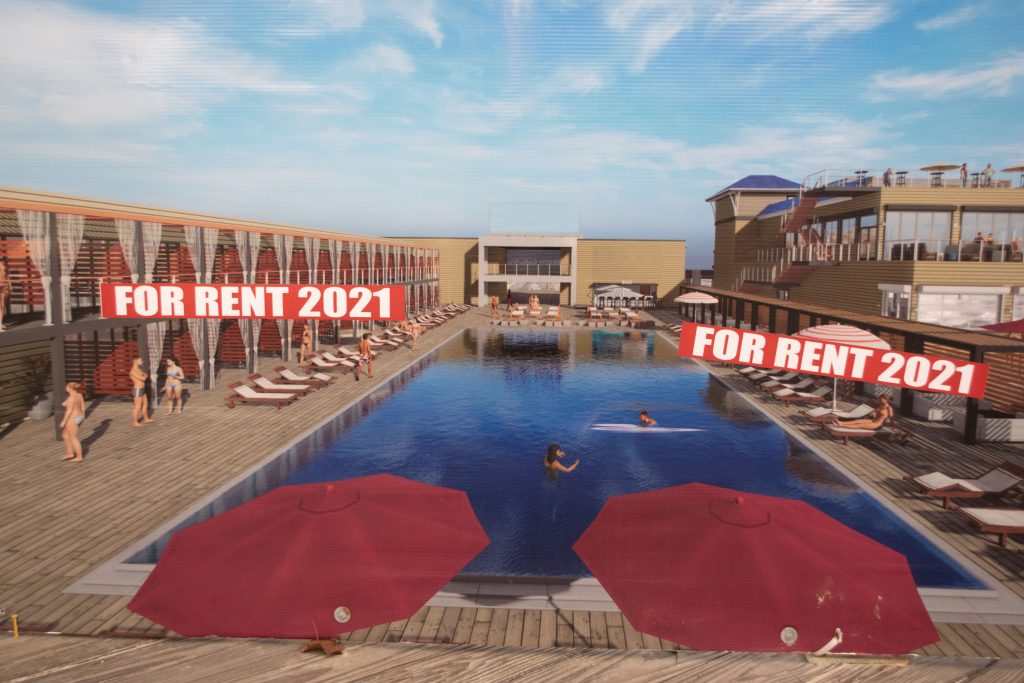 Construction begins on a beach club and entertainment complex in Seaside Heights, Dec. 2020. (Photo: Daniel Nee)