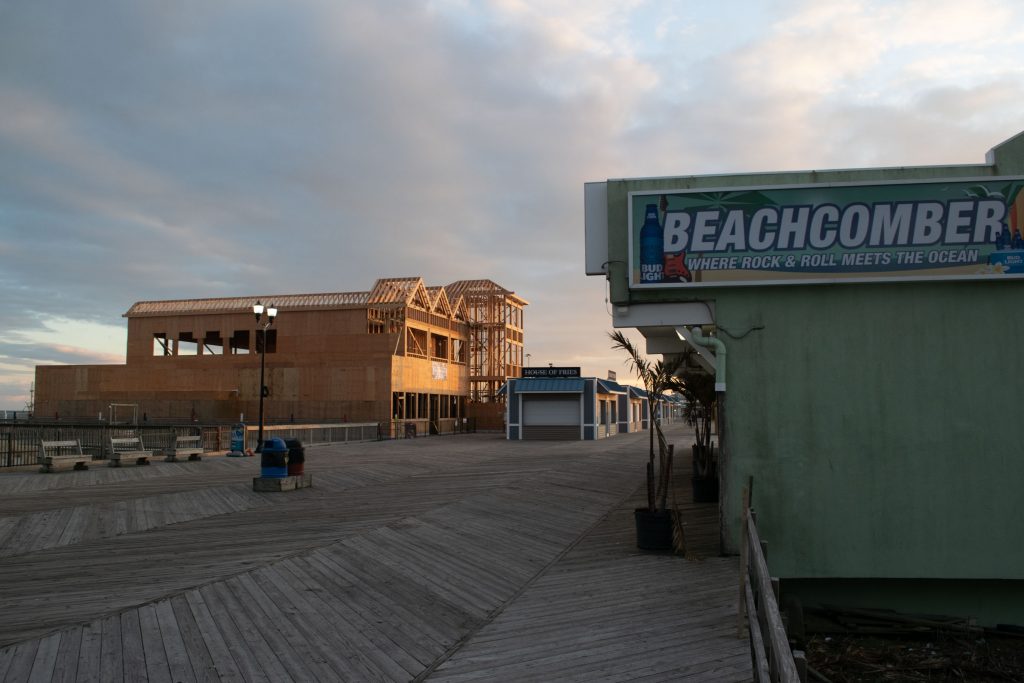 Construction begins on a beach club and entertainment complex in Seaside Heights, Dec. 2020. (Photo: Daniel Nee)