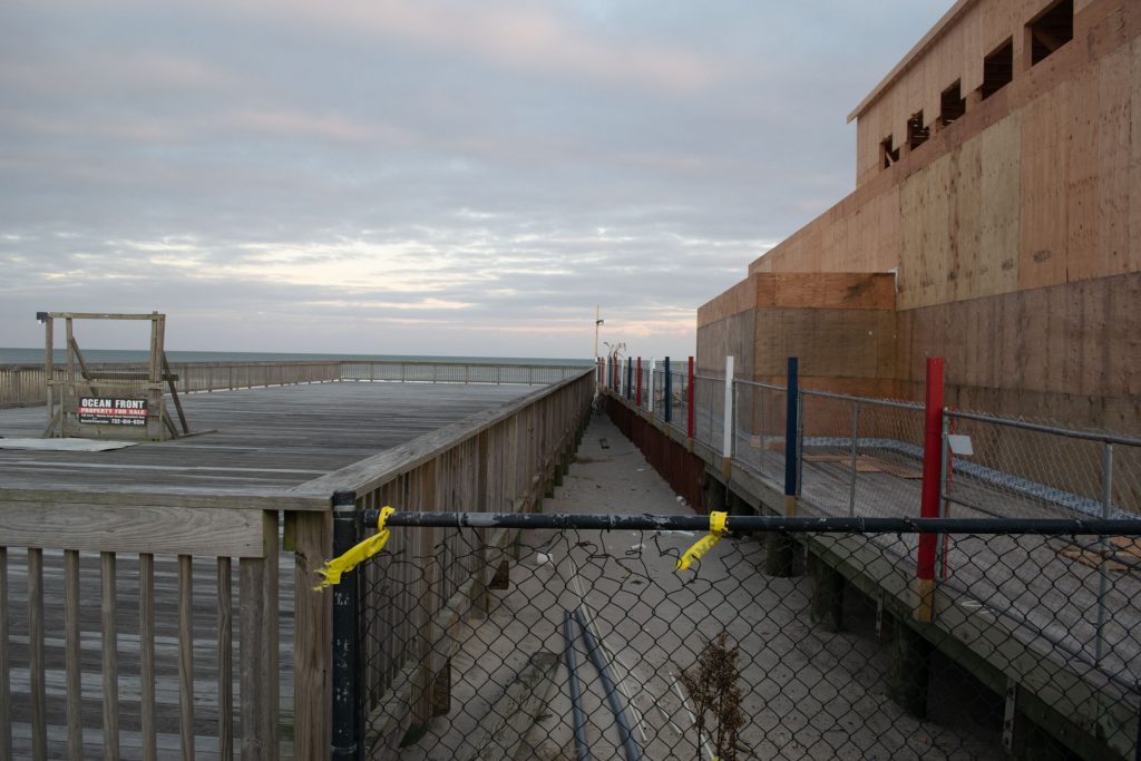 The future location of a new restaurant approved for Dupont Avenue on the Seaside Heights boardwalk, Dec. 2020. (Photo: Daniel Nee)