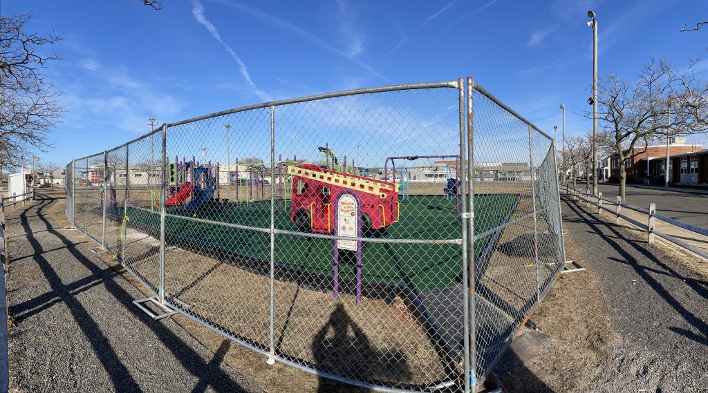 The new playground at Hugh J. Boyd Elementary School in Seaside Heights, March 2021. (Photo: Daniel Nee)