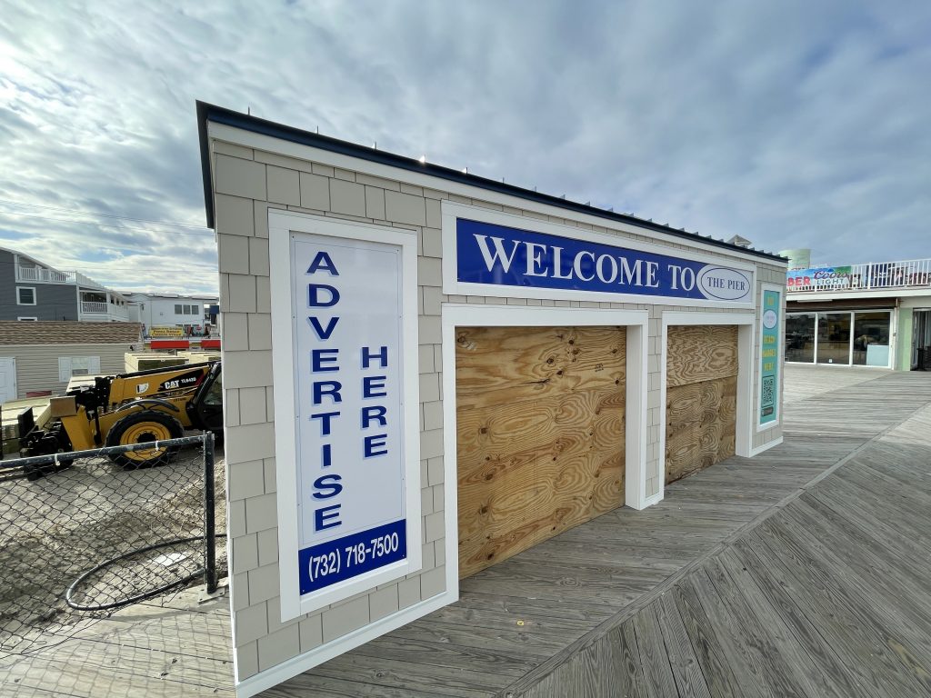 Construction of a beach club and entertainment venue progresses at Dupont Avenue along the Seaside Heights boardwalk, April 2, 2021. (Photo: Daniel Nee)
